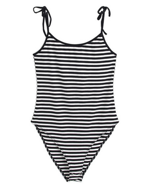 Tied Strap Bodysuit (4 Colors)